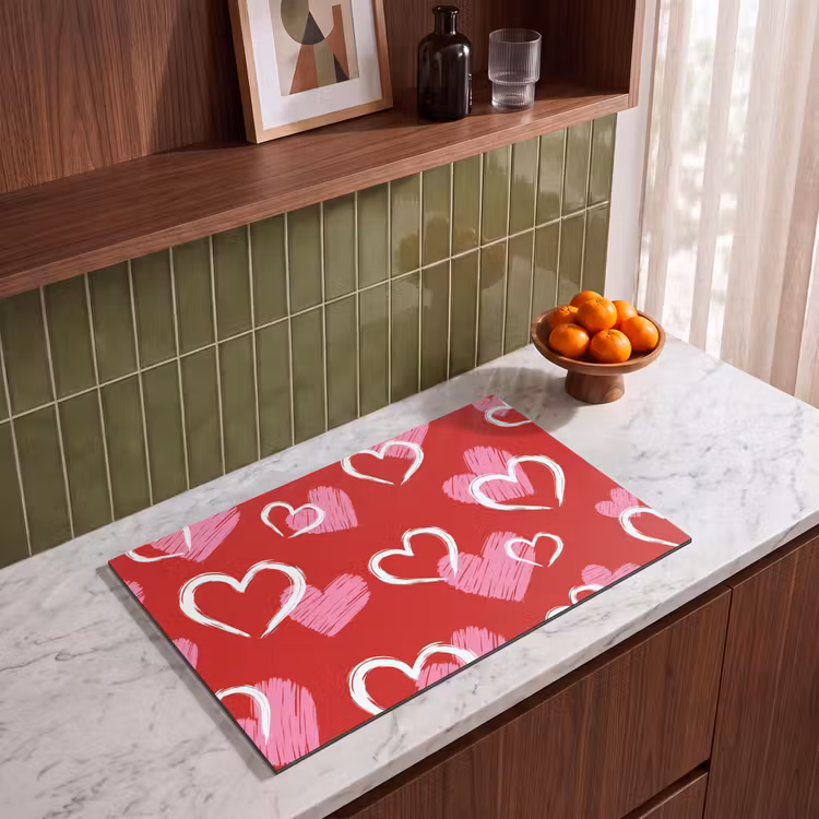 Inductie beschermer - Patroon - Hartjes - Roze - Valentijn — 4