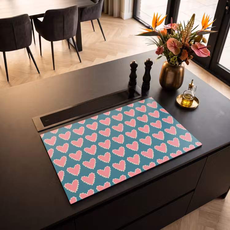 Inductie beschermer - Retro - Hartjes - Patroon — 3