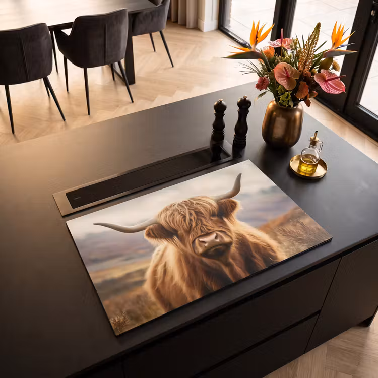 Inductie beschermer - Schotse hooglander - Landschap - Dier — 3