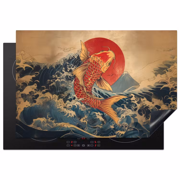 Inductie beschermer - Koi - Zee - Golven - Zon — 2