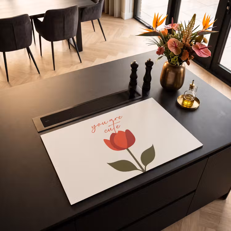 Inductie beschermer - Roos - Rood - Bloem - Valentijn — 3