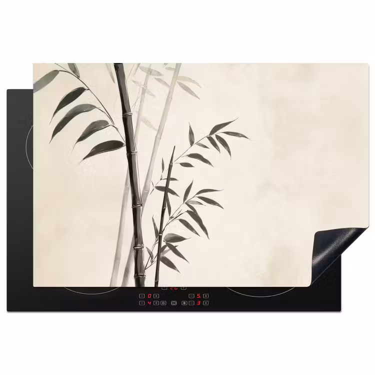 Inductie beschermer - Japandi - Bamboe - Beige — 1