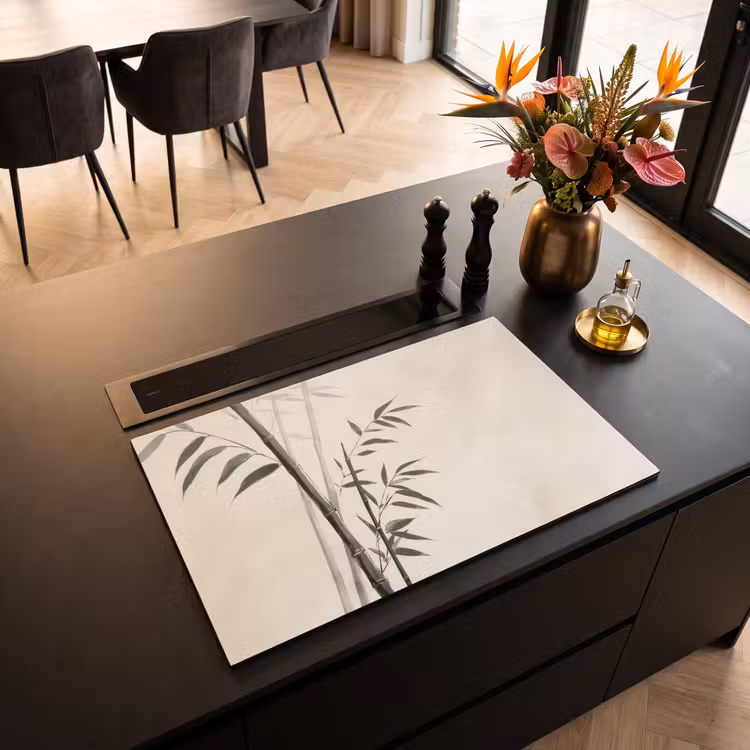 Inductie beschermer - Japandi - Bamboe - Beige — 3