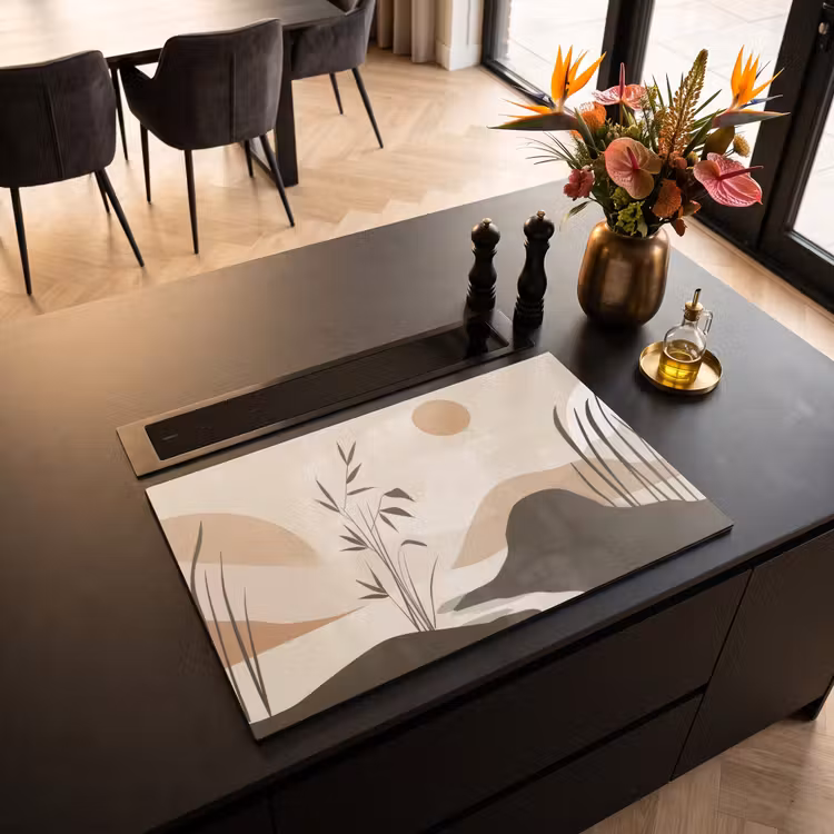 Inductie beschermer - Japandi - Landschap - Beige — 3