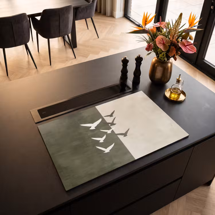 Inductie beschermer - Japandi - Vogel - Groen — 3