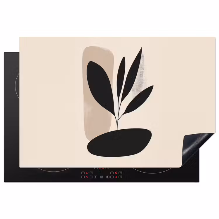 Inductie beschermer - Plant - Beige - Japandi — 2