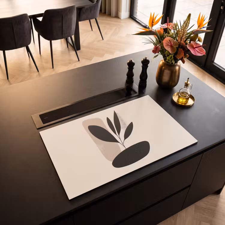 Inductie beschermer - Plant - Beige - Japandi — 3