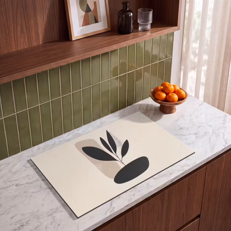 Inductie beschermer - Plant - Beige - Japandi — 4