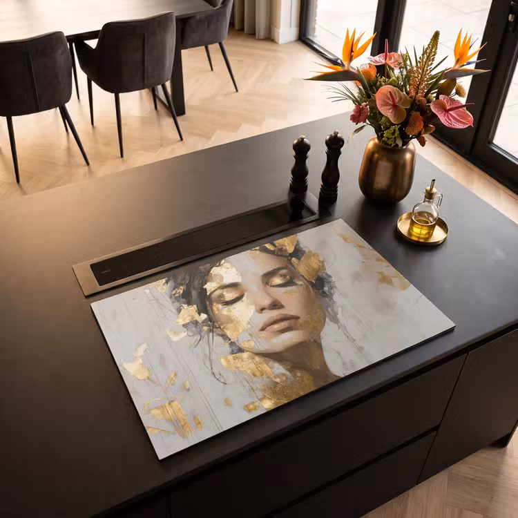 Inductie beschermer - Sierlijk - Vrouw - Goud - Ogen — 3