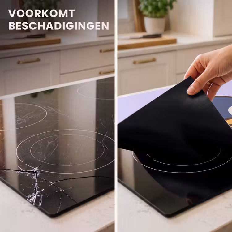 Inductie beschermer - Pinguïn - Paars - Schattig — 2