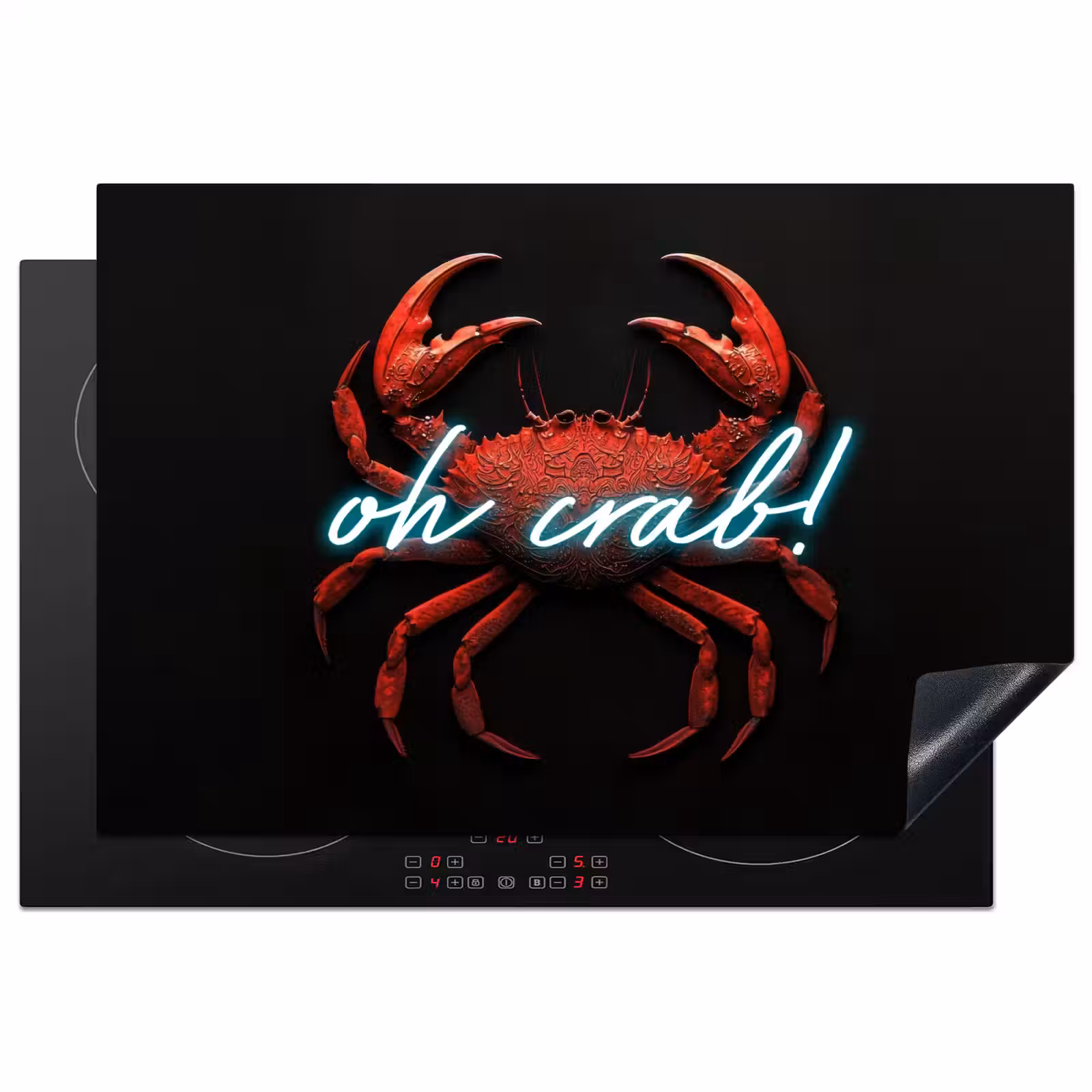 Inductie beschermer - Krab - Rood - Neon - Quote — 1