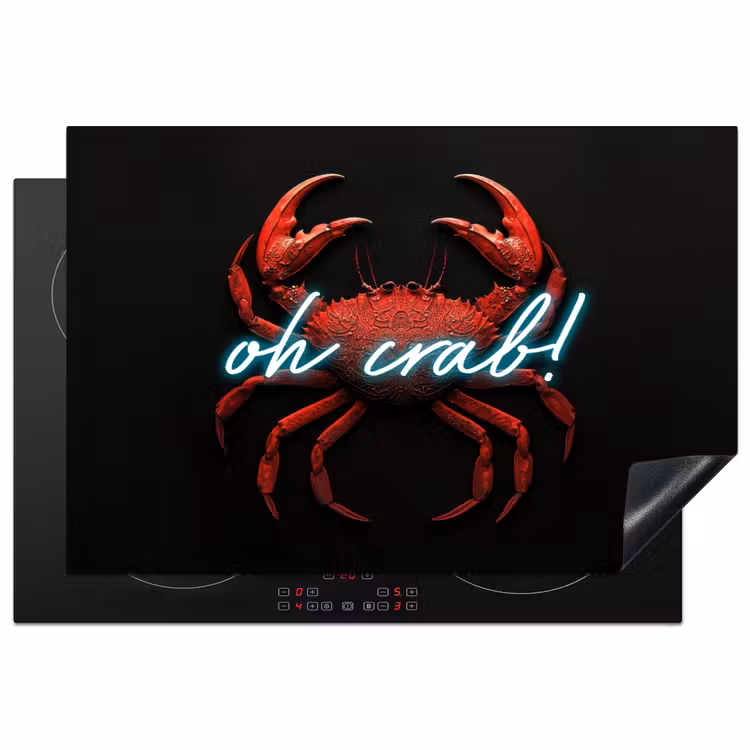 Inductie beschermer - Krab - Rood - Neon - Quote — 1