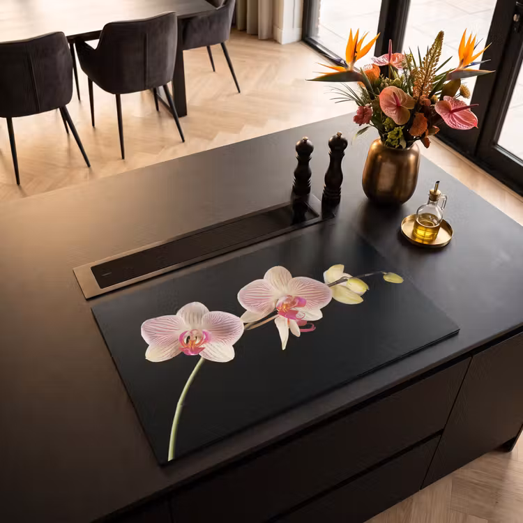 Inductie beschermer - Getekende Schoonheid van Orchideeën — 3