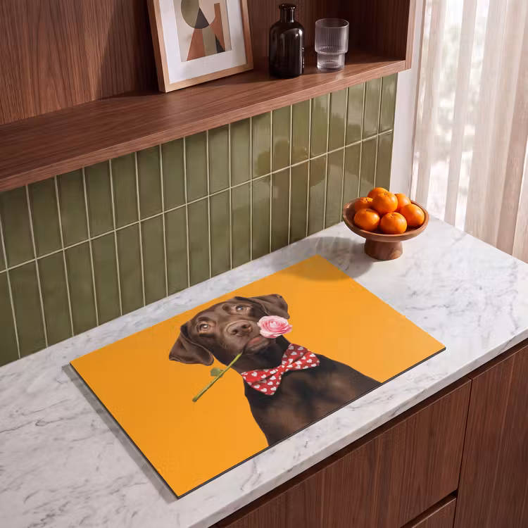 Inductie beschermer - Hond - Oranje - Roos - Valentijn — 4