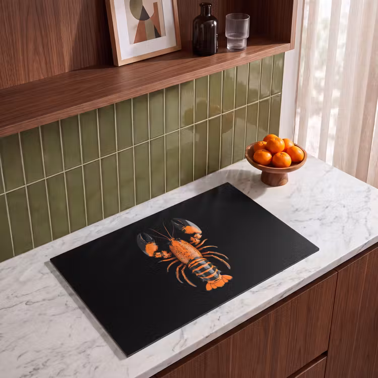 Inductie beschermer - Kreeft - Oranje - Zwart - Modern — 4