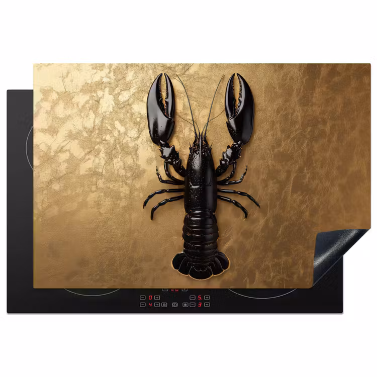 Inductie beschermer - Kreeft - Zwart - Goud - Luxe — 1