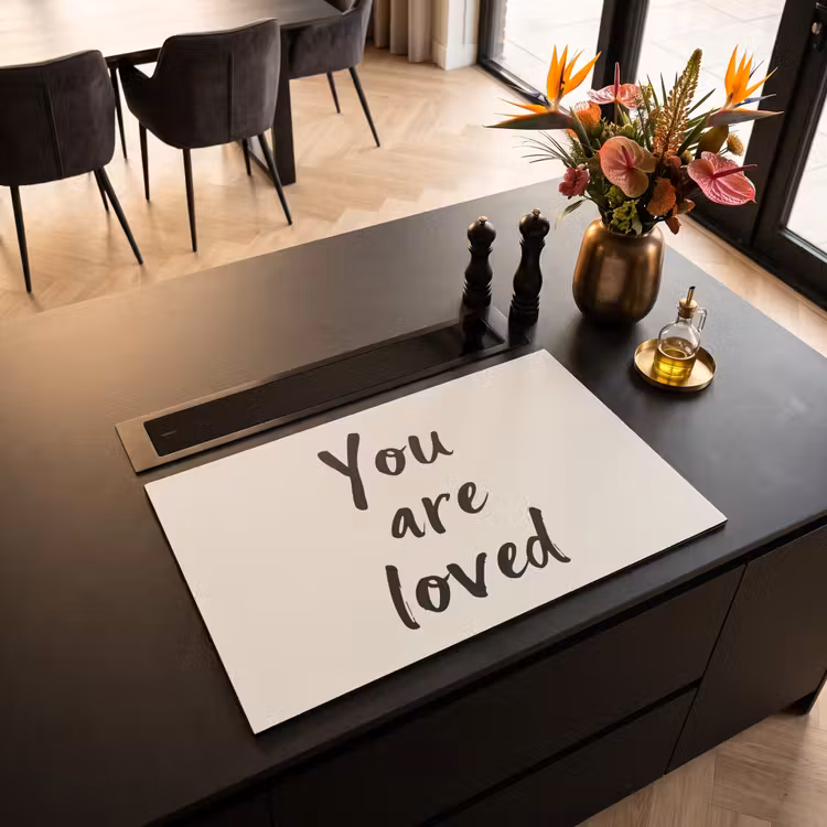 Inductie beschermer - Minimalistisch - Beige - Love — 3