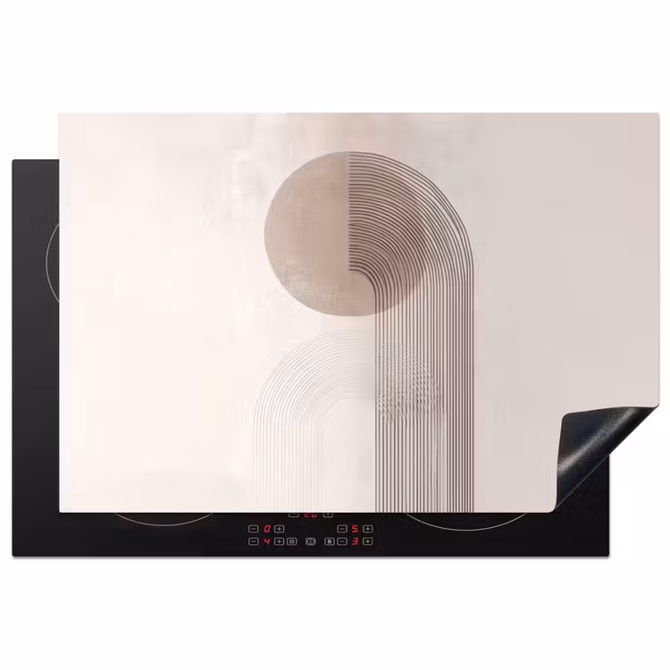 Inductie beschermer - Minimalistisch - Cirkel - Lichtgrijs — 1