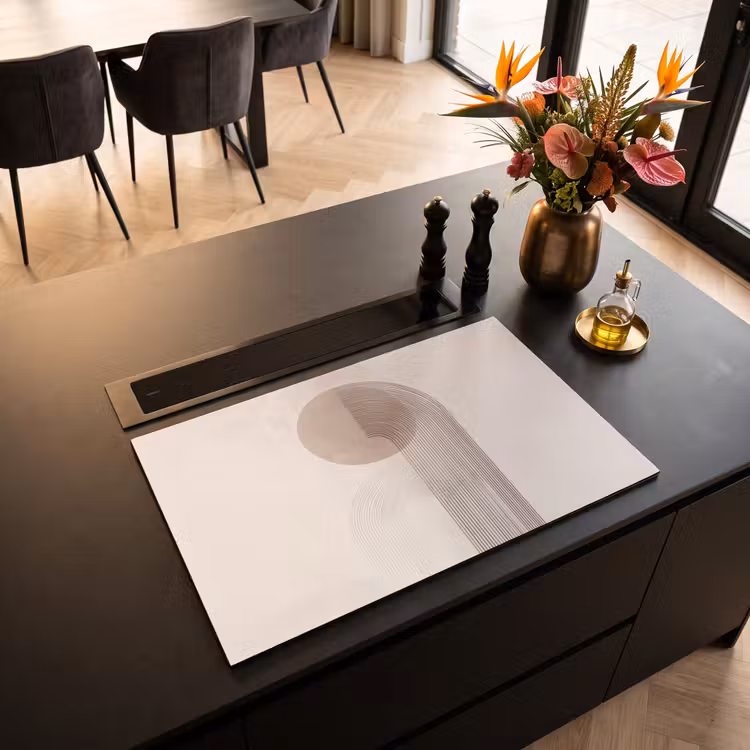 Inductie beschermer - Minimalistisch - Cirkel - Lichtgrijs — 3