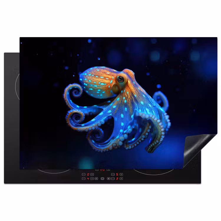Inductie beschermer - Octopus - Stippen - Blauw - Zee — 2