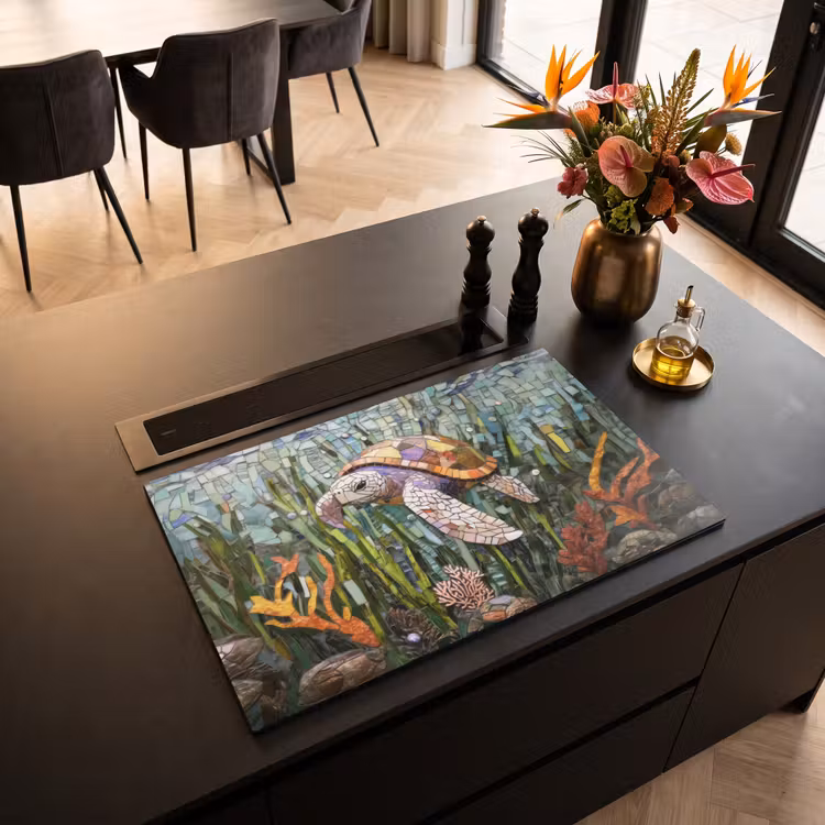 Inductie beschermer - Schildpad - Zeewier - Mozaïek — 3