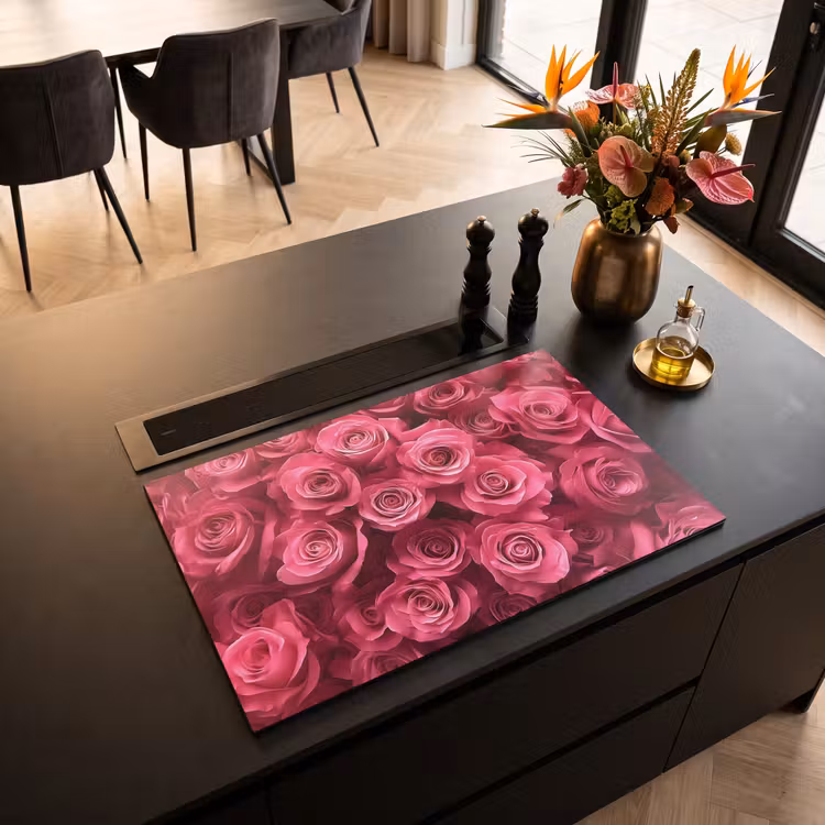 Inductie beschermer - Rozen - Pink - Bloem — 3