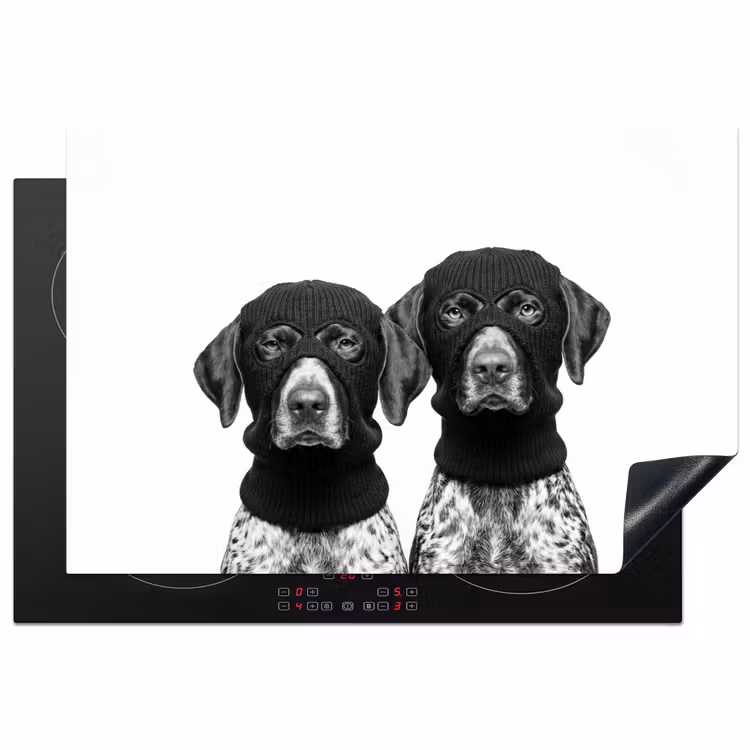 Inductie beschermer - Honden - Bivakmuts - Zwart - wit — 1