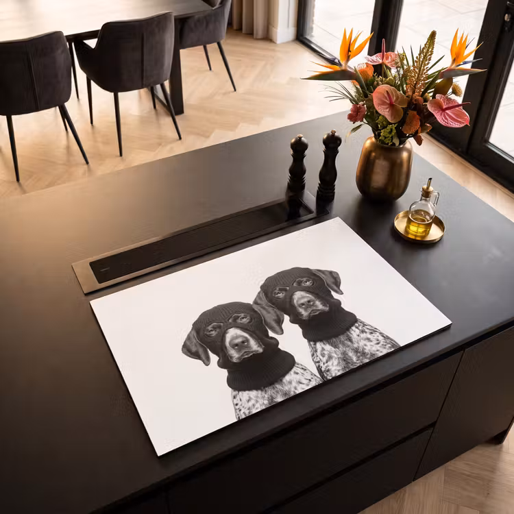 Inductie beschermer - Honden - Bivakmuts - Zwart - wit — 3