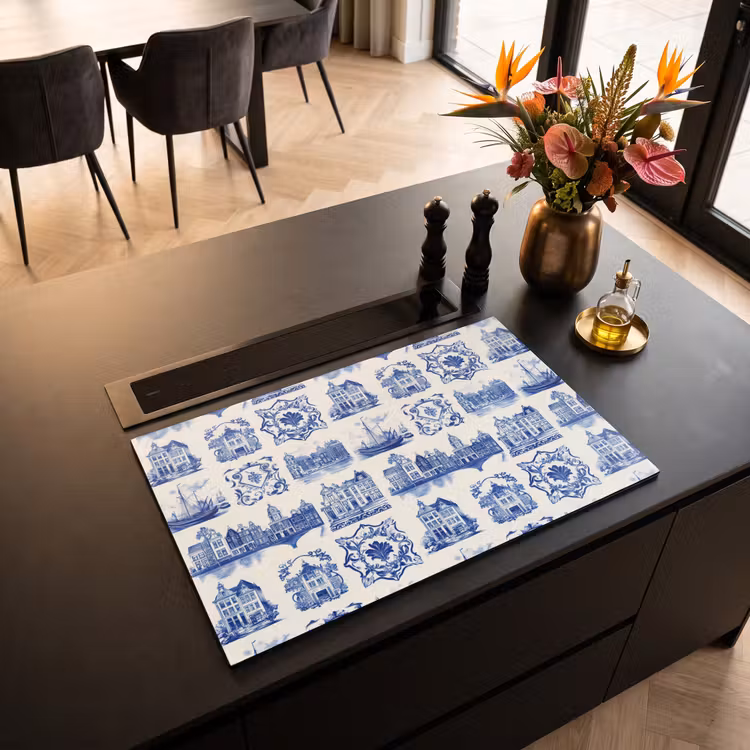 Inductie beschermer - Huizen - Schepen - Blauw — 3