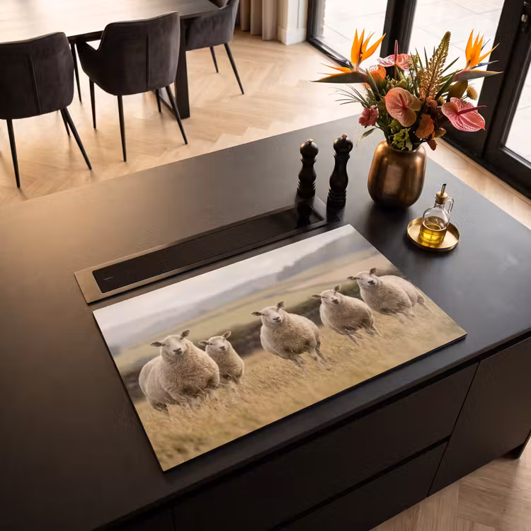Inductie beschermer - Schapen - Weidenlandschap - Heuvels — 3