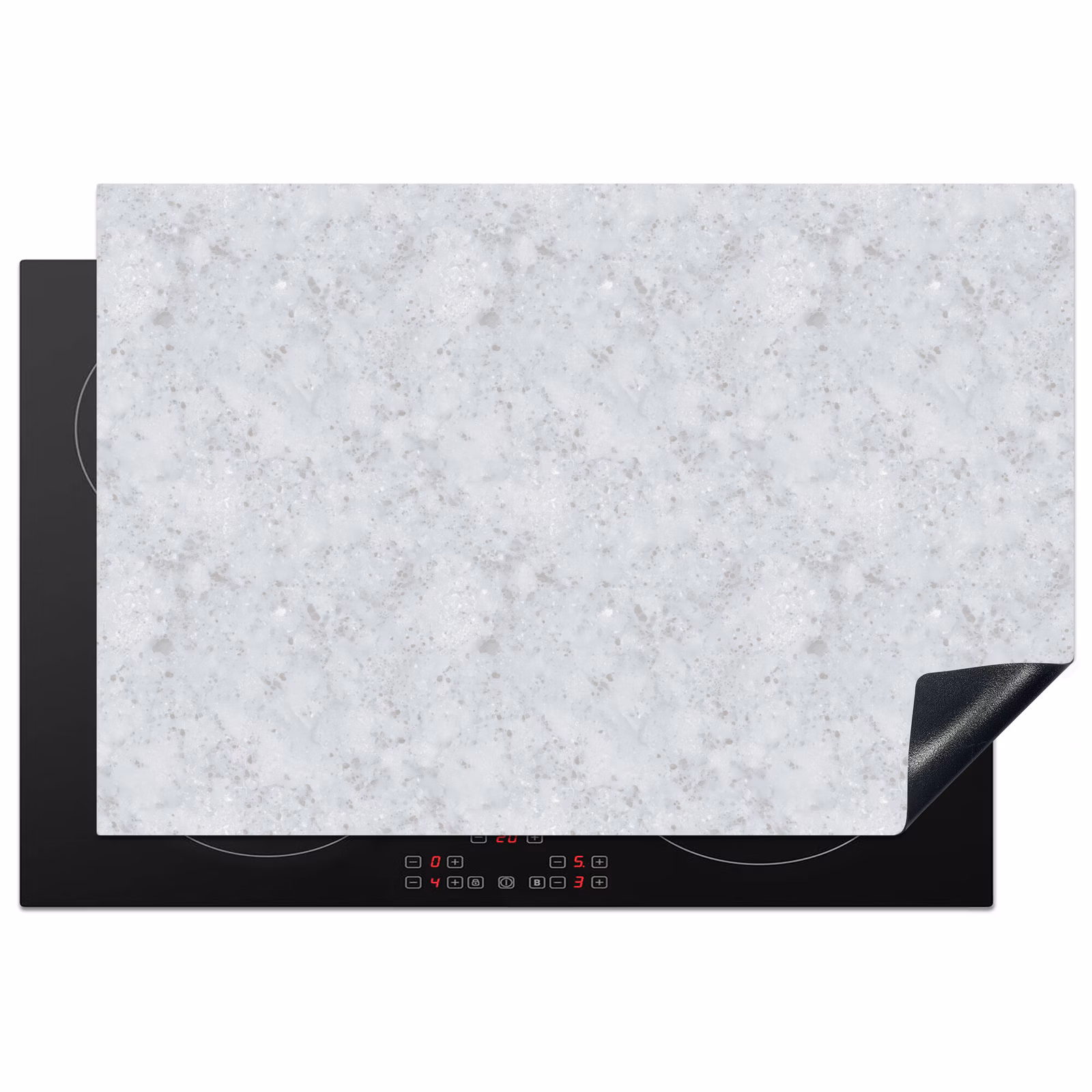 Inductie beschermer - Grijs - Terrazzo-effect - Beton — 1