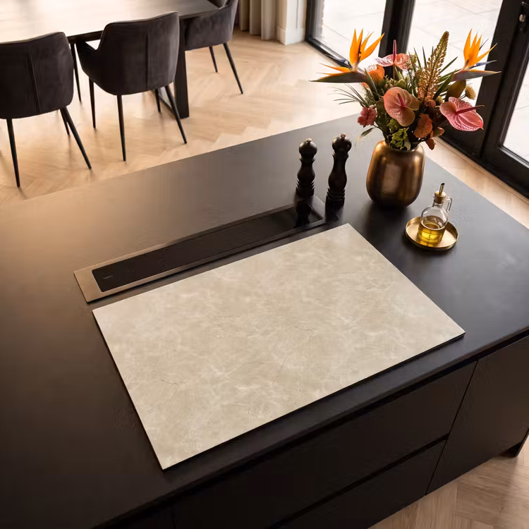Inductie beschermer - Lichtbeige - Marmer - Diffusie adering — 3