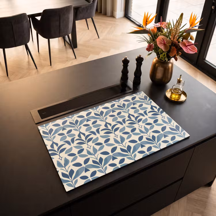 Inductie beschermer - Flora - Modern - Blauw — 3