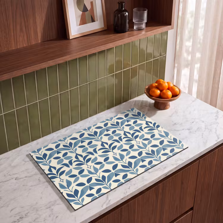 Inductie beschermer - Flora - Modern - Blauw — 4