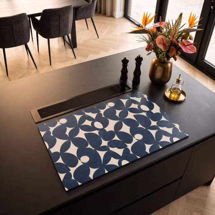 Inductie beschermer - Modern - Geometrisch - Blauw — 3