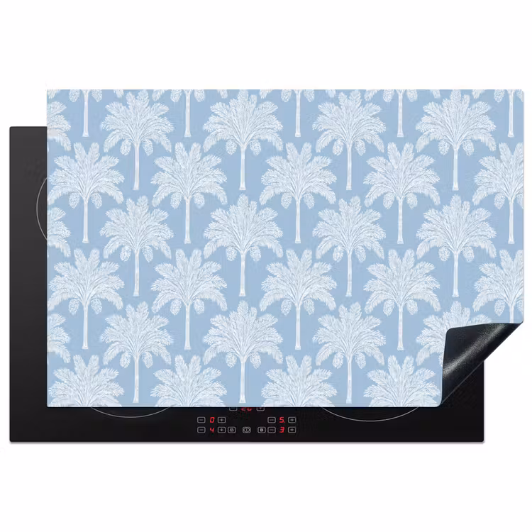 Inductie beschermer - Palmboom - Modern - Blauw — 1