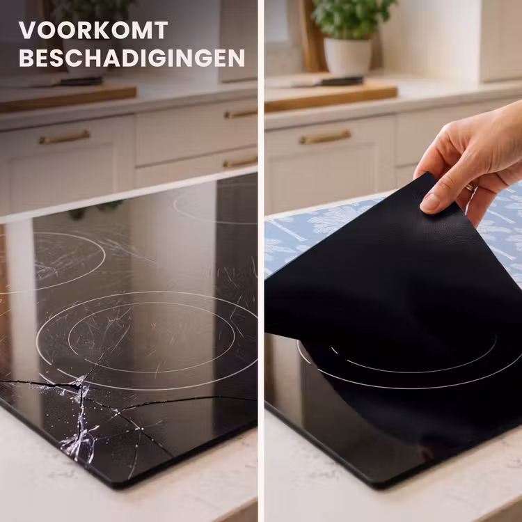 Inductie beschermer - Palmboom - Modern - Blauw — 2