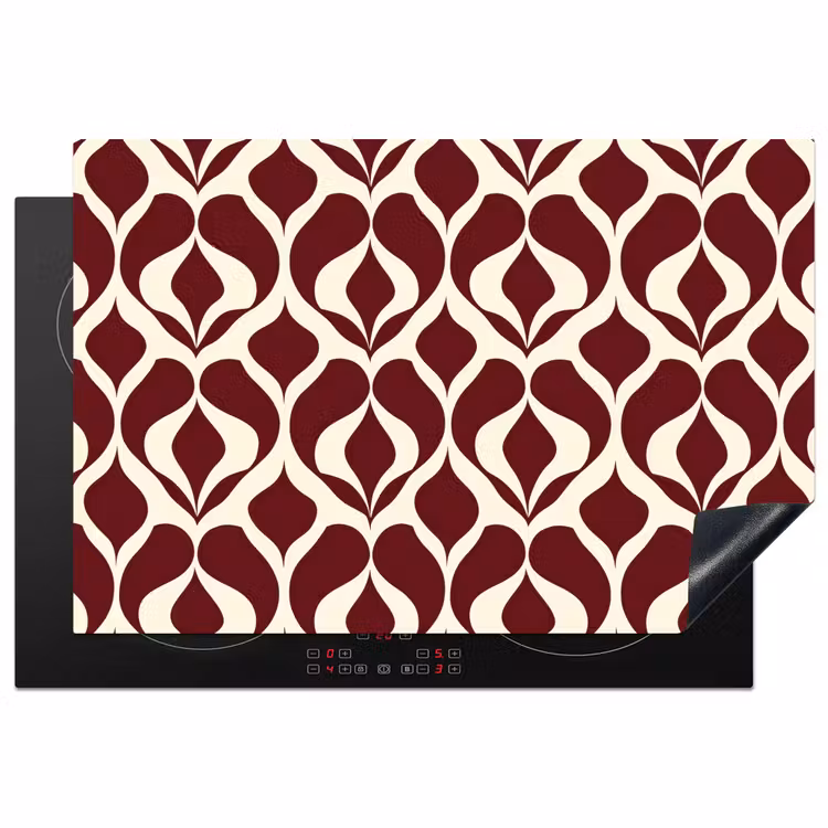 Inductie beschermer - Rood - Druppelpatroon - Grafisch — 2