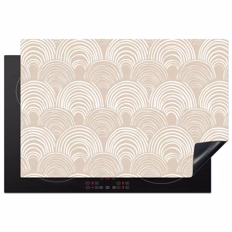 Inductie beschermer - Golven - Structuur - Beige — 2