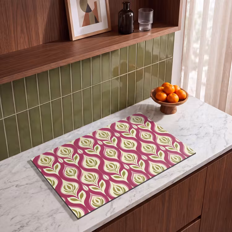 Inductie beschermer - Retro - Floraal - Paars — 4
