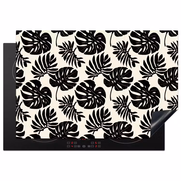 Inductie beschermer - Modern - Monstera - Zwart — 2