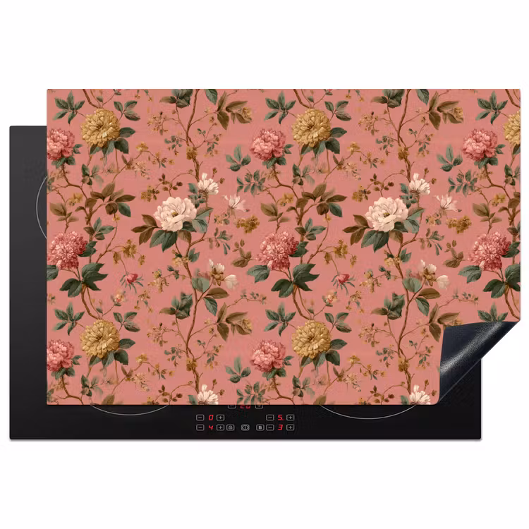 Inductie beschermer - Klassiek - Botanisch - Roze — 1