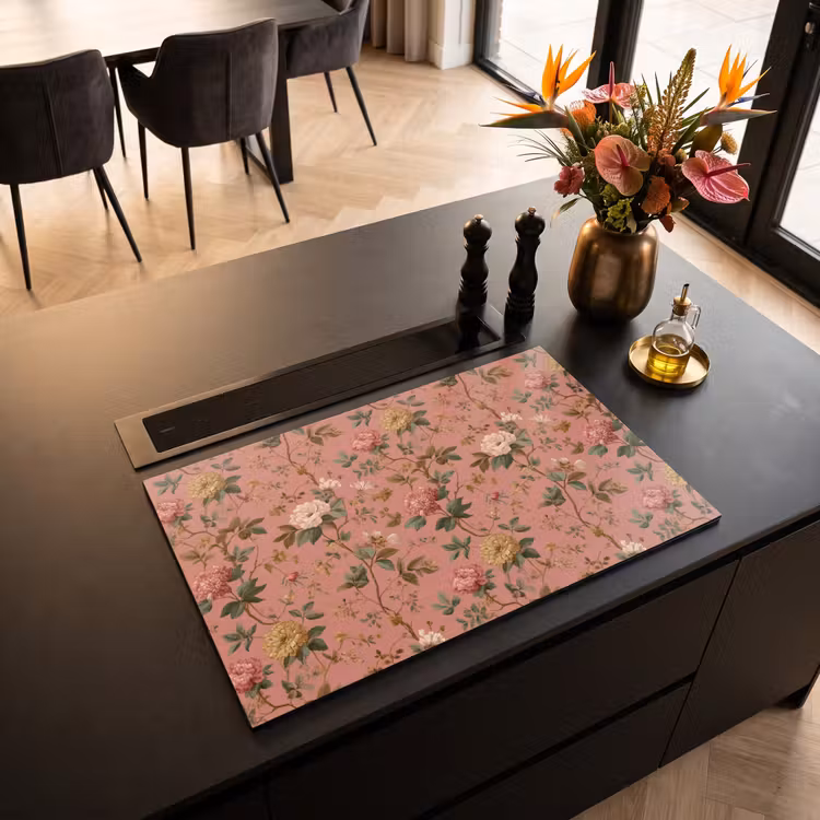 Inductie beschermer - Klassiek - Botanisch - Roze — 3