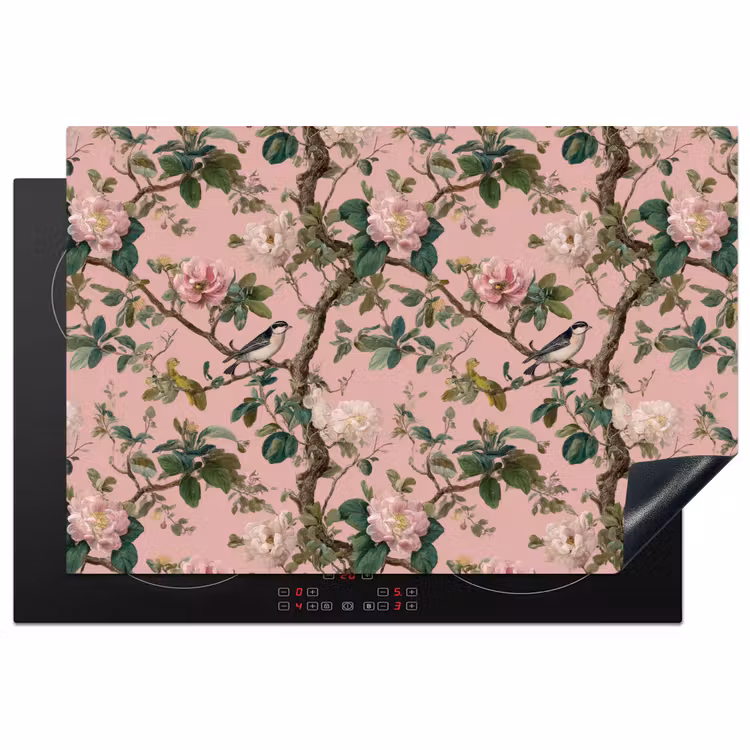 Inductie beschermer - Pioenrozen - Botanisch - Vogel — 1