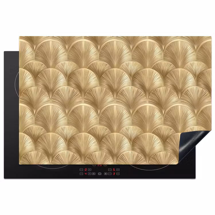 Inductie beschermer - Patroon - Waaier - Goud — 1