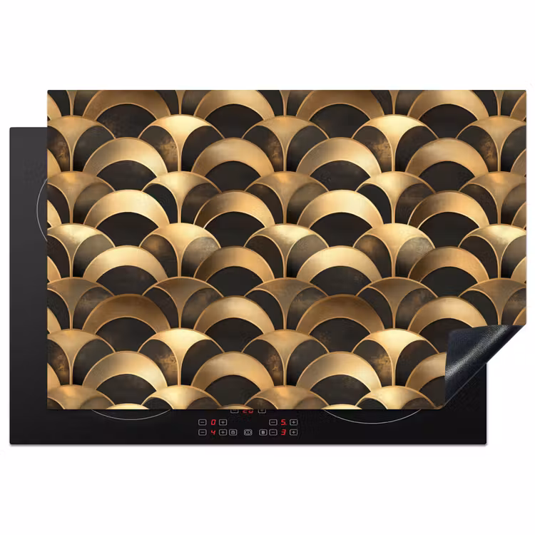 Inductie beschermer - Schubben - Structuur - Goud — 2