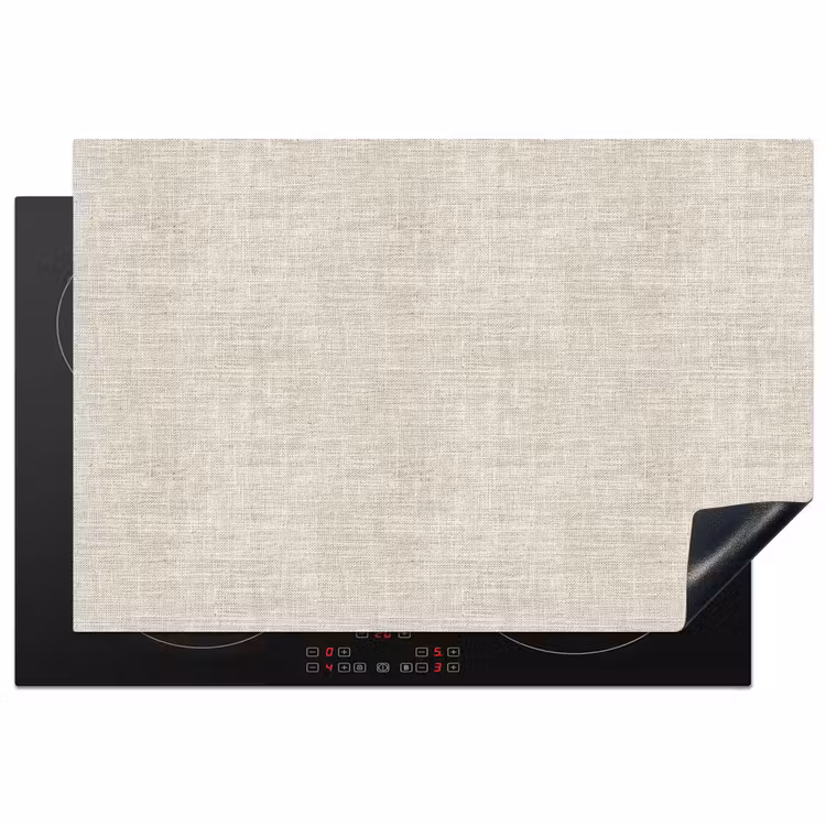 Inductie beschermer - Linnen - Textuur - Beige — 1
