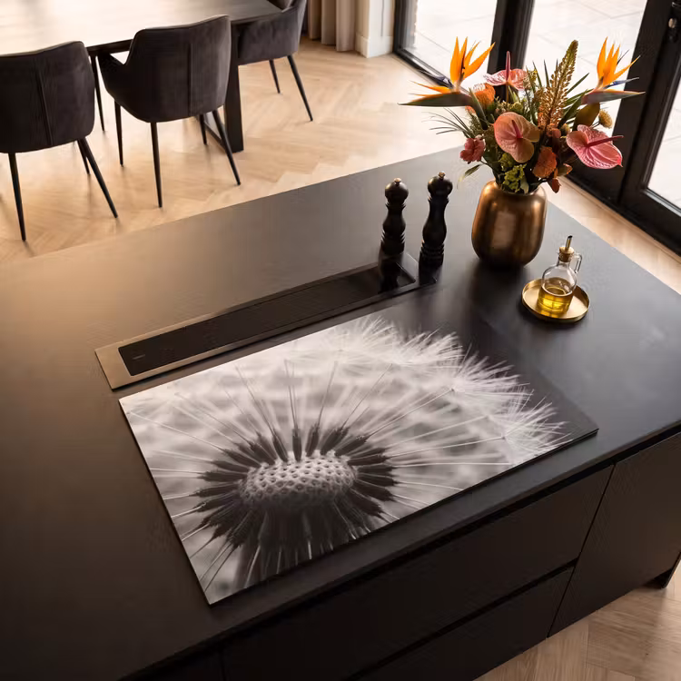 Inductie beschermer - Paardenbloem - Zwart - Wit — 3
