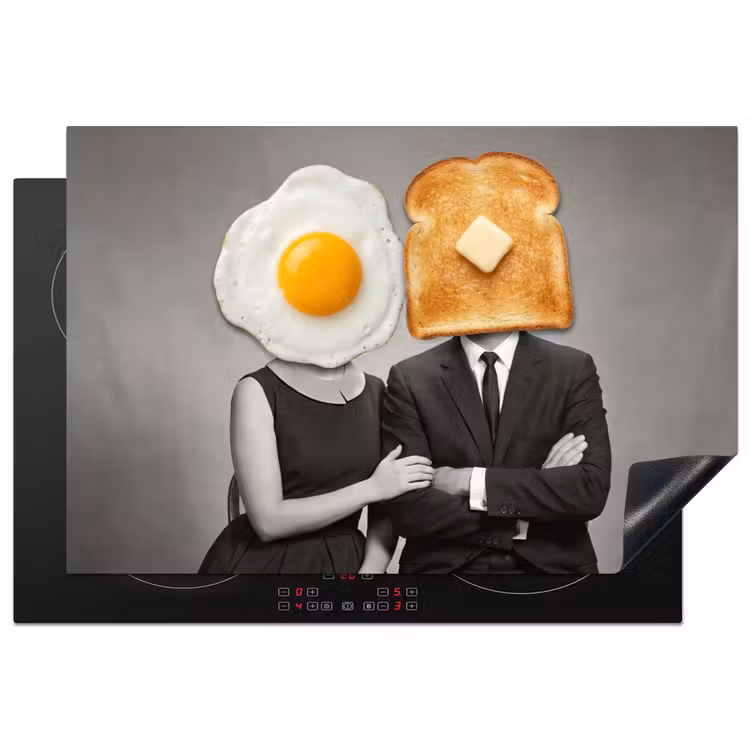 Inductie beschermer - Ontbijt - Koppel - Ei - Brood — 2