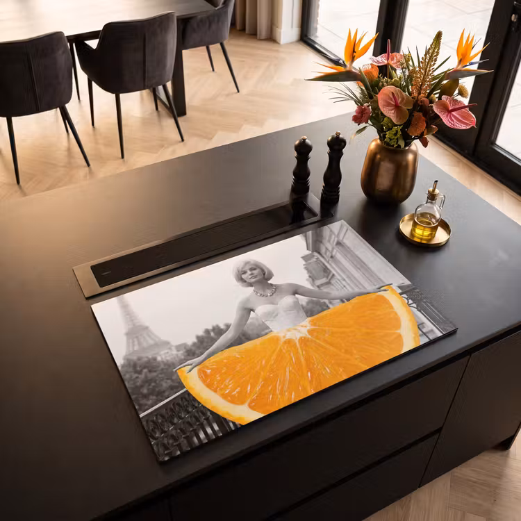 Inductie beschermer - Sinaasappel - Eiffeltoren - Vrouw — 3